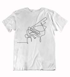 Pánske tričko klavirista