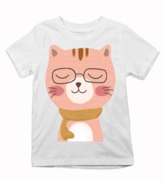 Detské tričko mačička a šálik