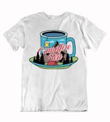 Pánske tričko hrnček čaju na horách