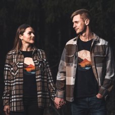 Pánské tričko Příroda v kruhu černé