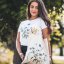 Dámske BIO tričko fialová harmónia - Veľkosť: L, Farby: Natural