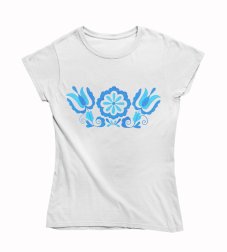 Dámske BIO tričko modrý vzor