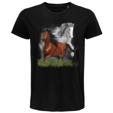 Pánske tričko Bežiace kone čierne
