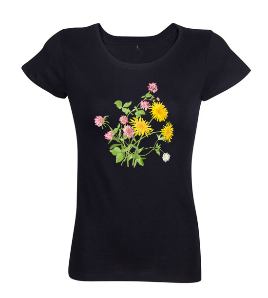 Dámske tričko Jarná púpava čierne