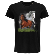 Pánske tričko Bežiace kone čierne
