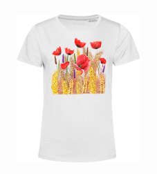 Dámske BIO tričko pšenično makové polia