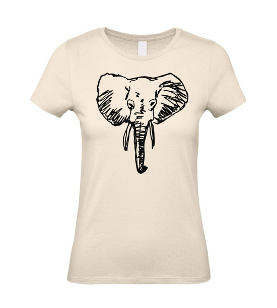 Dámske tričko slon skica