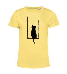 Dámske BIO tričko mačka na hojdačke