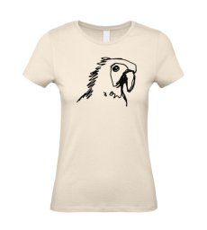 Dámske tričko Papagáj skica