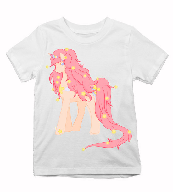 Detské tričko jednorožec dlhé vlásky