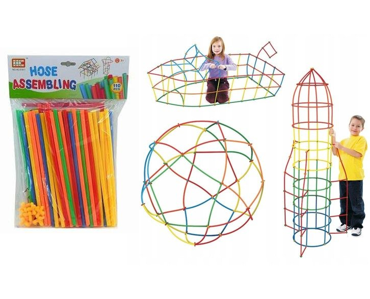 Konštrukčné slamky – Edukačná stavebnica 110 dielov