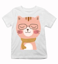 Detské tričko mačička a šálik