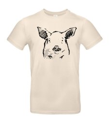 Pánske tričko Prasiatko skica