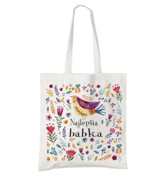 BIO bavlnená taška babka vtáčik