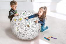 Balónová lopta XXL – Zvieratká na vymaľovanie 85 cm