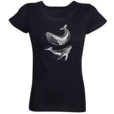 Dámske tričko veľryba skica