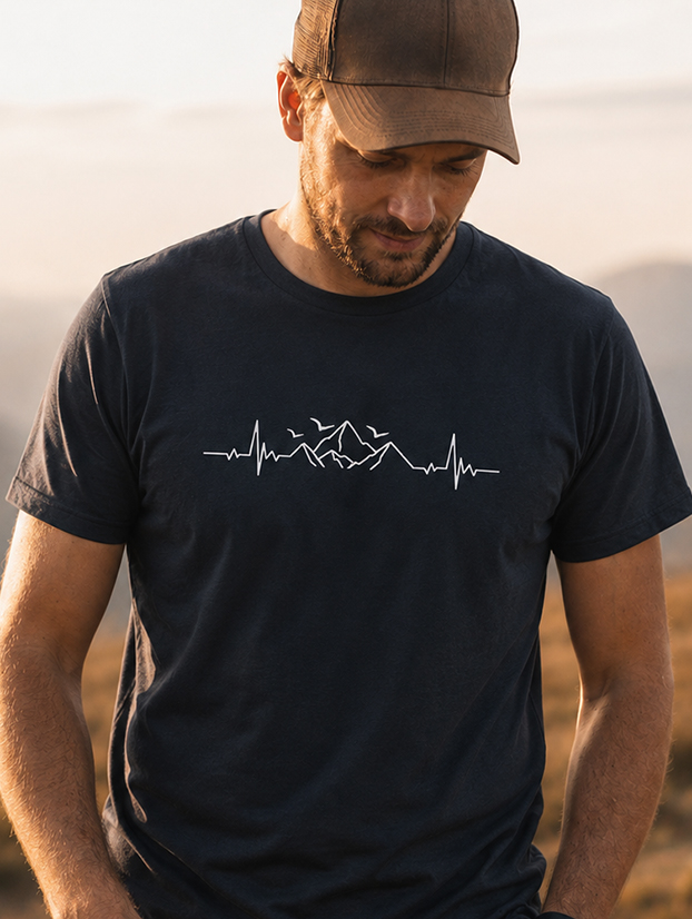 Pánské tričko EKG příroda