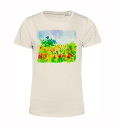 Dámske BIO tričko Krajinomaľba Červený raj