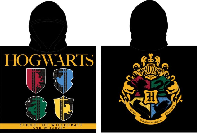 Harry Potter – Detské pončo Hogwarts, 55×110 cm