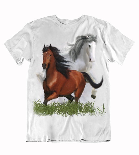 Pánske tričko bežiace kone