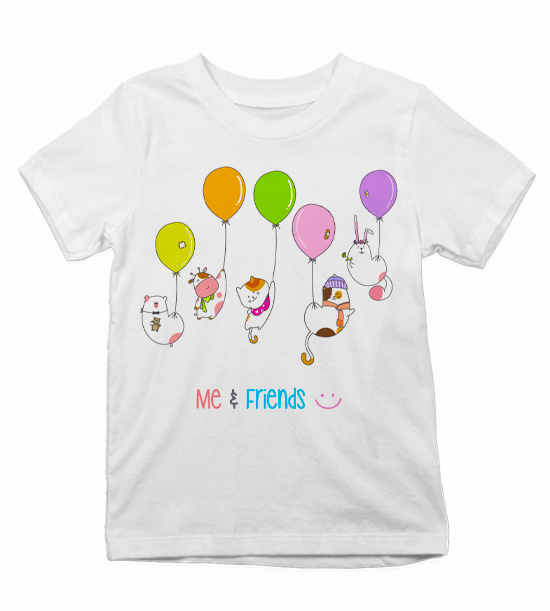 Detské tričko zvieratká na balónikoch