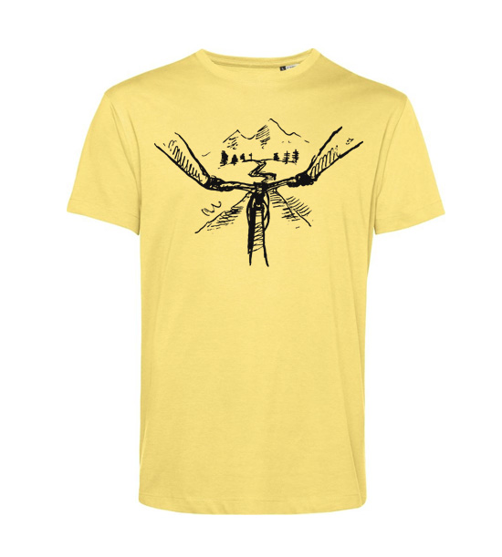 Pánske BIO tričko výhľad z bicykla