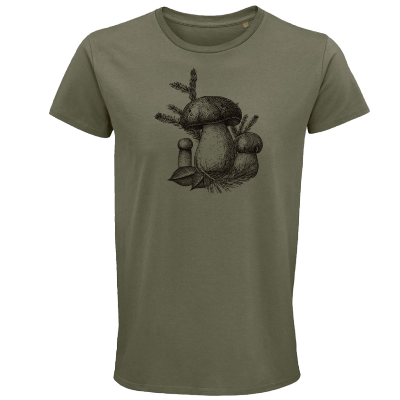 Pánske tričko hríby maľba