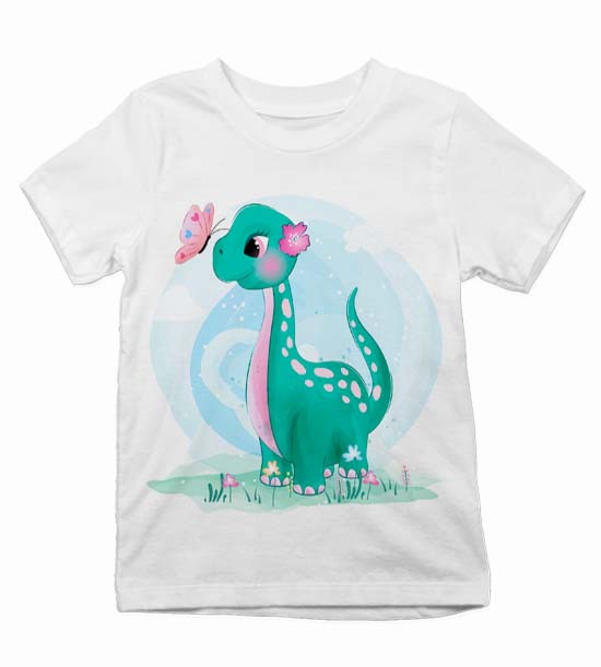 Detské tričko dinosaurus a motýľ