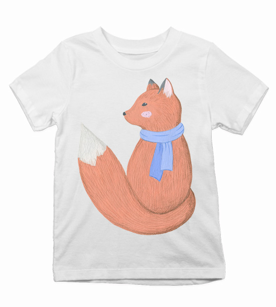 Detské tričko sediaca líška