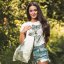 Dámske BIO tričko vlci - Veľkosť: XS, Farby: Natural