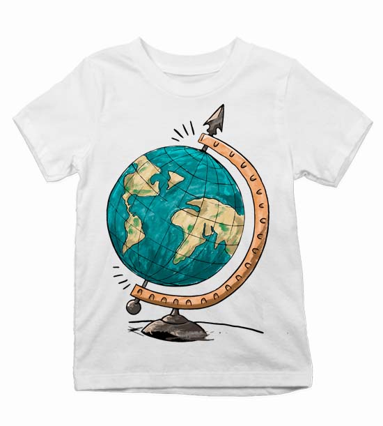 Detské tričko glóbus zemeguľa