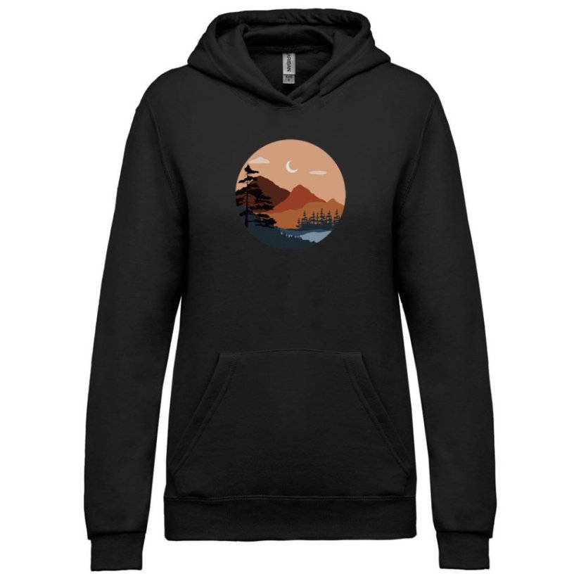 Dámska mikina s kapucňou Príroda v kruhu