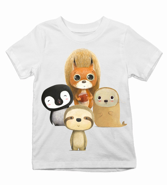 Detské tričko maľované zvieratká