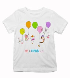 Detské tričko zvieratká na balónikoch
