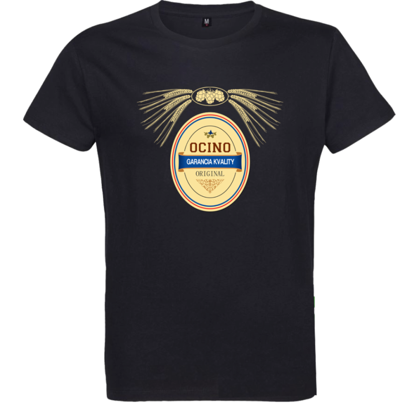 Pánske tričko Ocino garancia kvality čierne