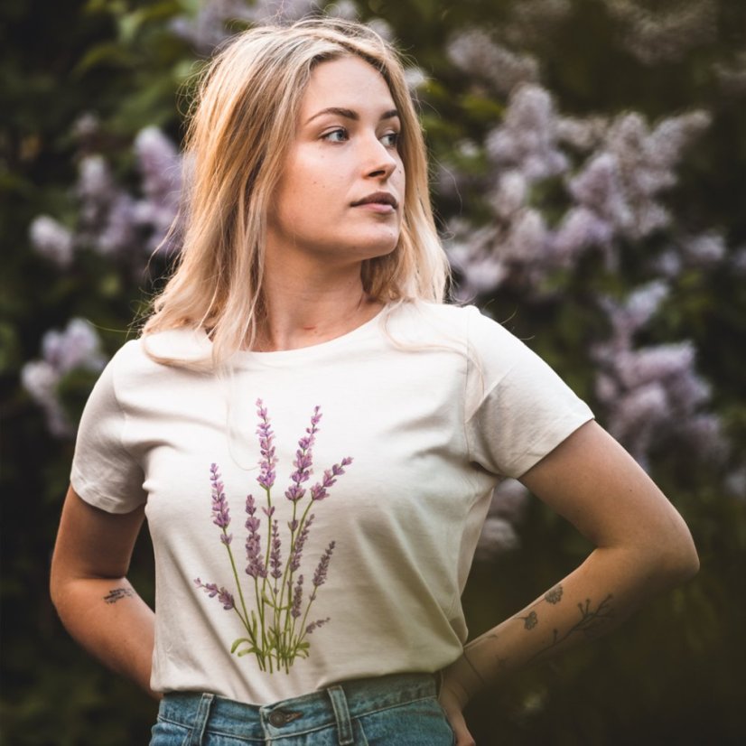 Dámske BIO tričko levanduľa