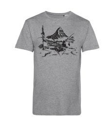 Pánske BIO tričko Hora v pozadí