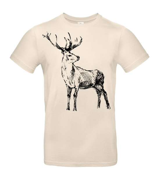 Pánske tričko Jeleň skica
