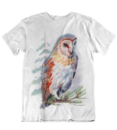 Pánske tričko  pozorujúca sova