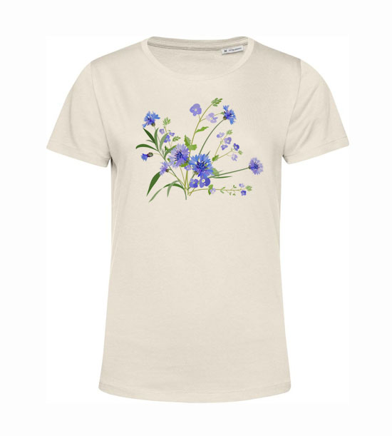 Dámske BIO tričko poľné kvety fialové
