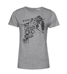 Dámske BIO  tričko Hory ma volajú ceduľka pri ceste