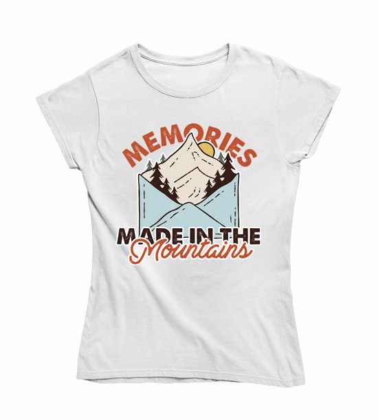 Dámske tričko spomienky vyrobené v horách
