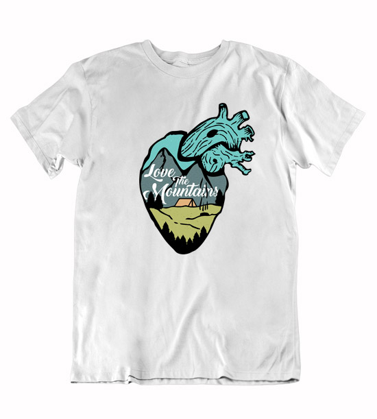 Pánske tričko srdce hôr