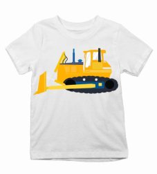 Detské tričko žltý buldozér