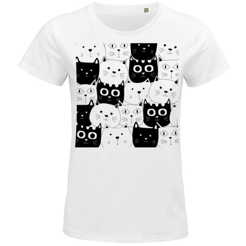 Dámske BIO tričko Vtipné mačky