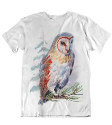 Pánske tričko  pozorujúca sova