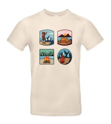 Pánske tričko turistické ikonky