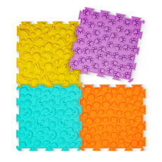 Ortopedická senzorická podložka puzzle pre deti – 4 diely