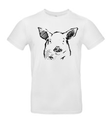 Pánske tričko Prasiatko skica