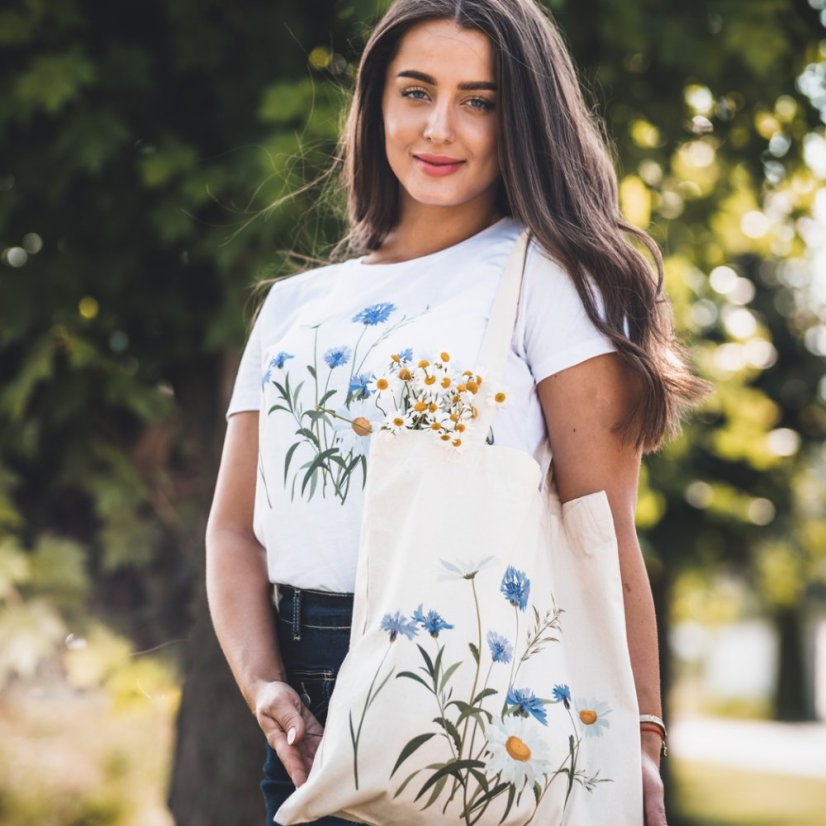 Dámske BIO tričko fialová harmónia - Veľkosť: L, Farby: Natural